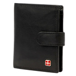 Albatross męska portmonetka skórzana portfel pionowy zatrzask system RFID