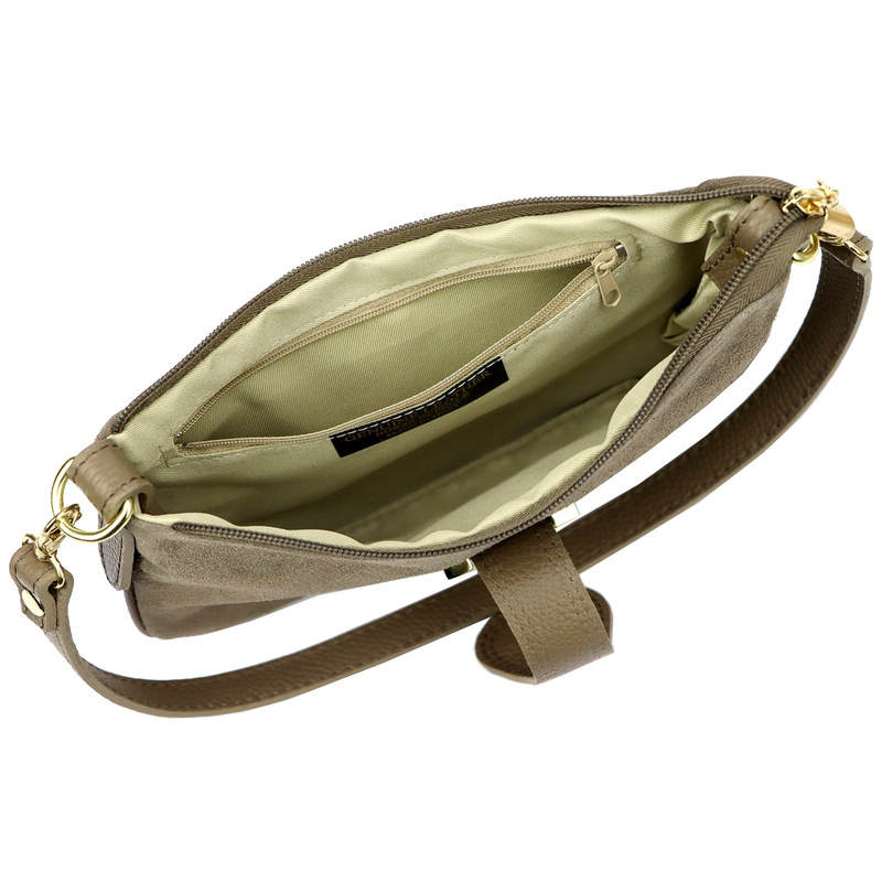 Luka Damska listonoszka torebka przez ramię ze skóry naturalnej kieszeń