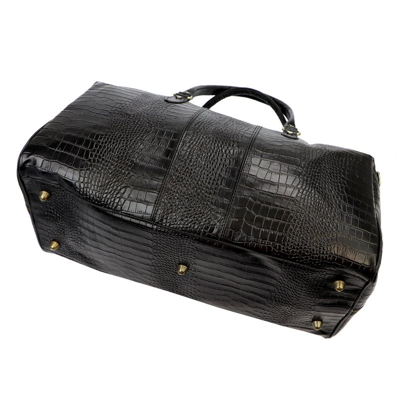 Gregorio Podróżna duża torba skórzana weekendowa dopinany pasek kieszenie