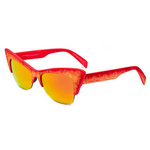 Okulary ITALIA INDEPENDENT 0908-055-063. Okulary przeciwsłoneczne, Kolor czerwony. Kobieta.