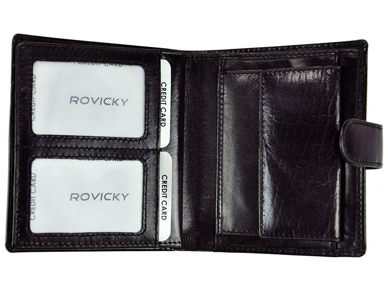 Skórzany męski portfel Rovicky PC-106L-BAR
