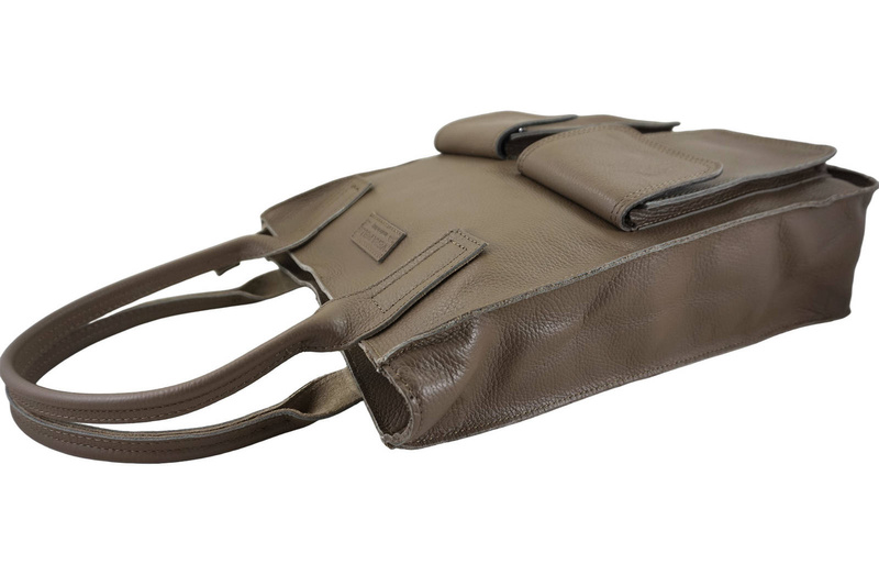 Torby shopper bag do pracy - Beżowe ciemne 