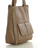 Torebka damska shopper A4 skóra naturalna - MARCO MAZZINI beżowy taupe