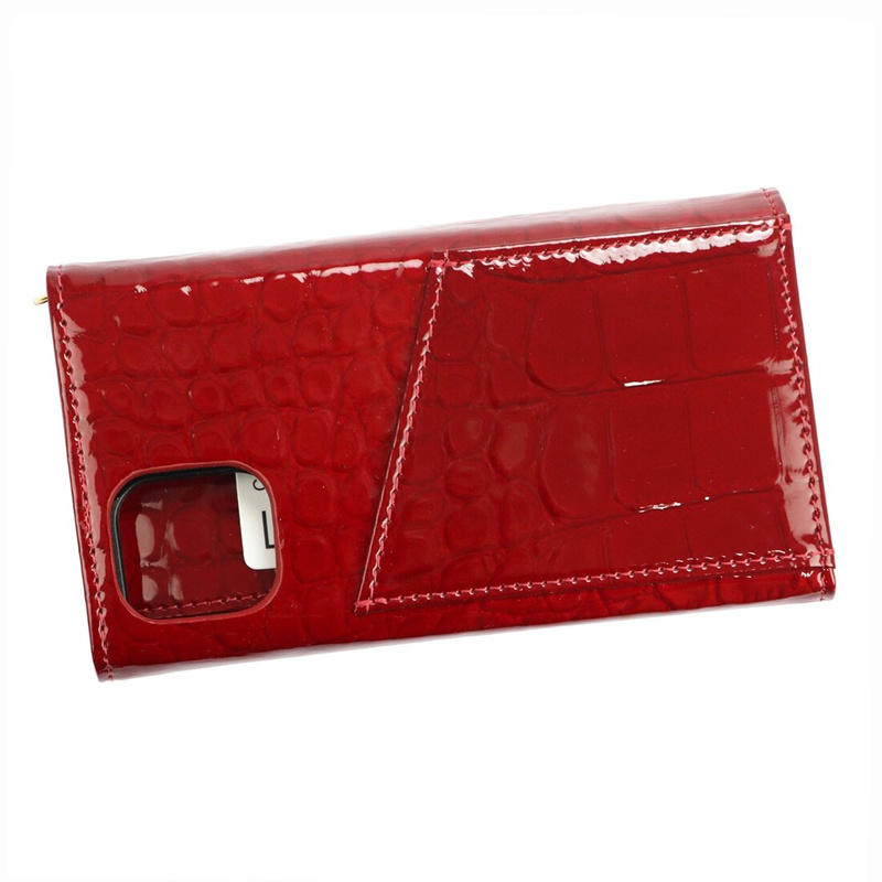 MiaMore etui na telefon Iphone 12 case z klapą skóra krokodyla lakierowana