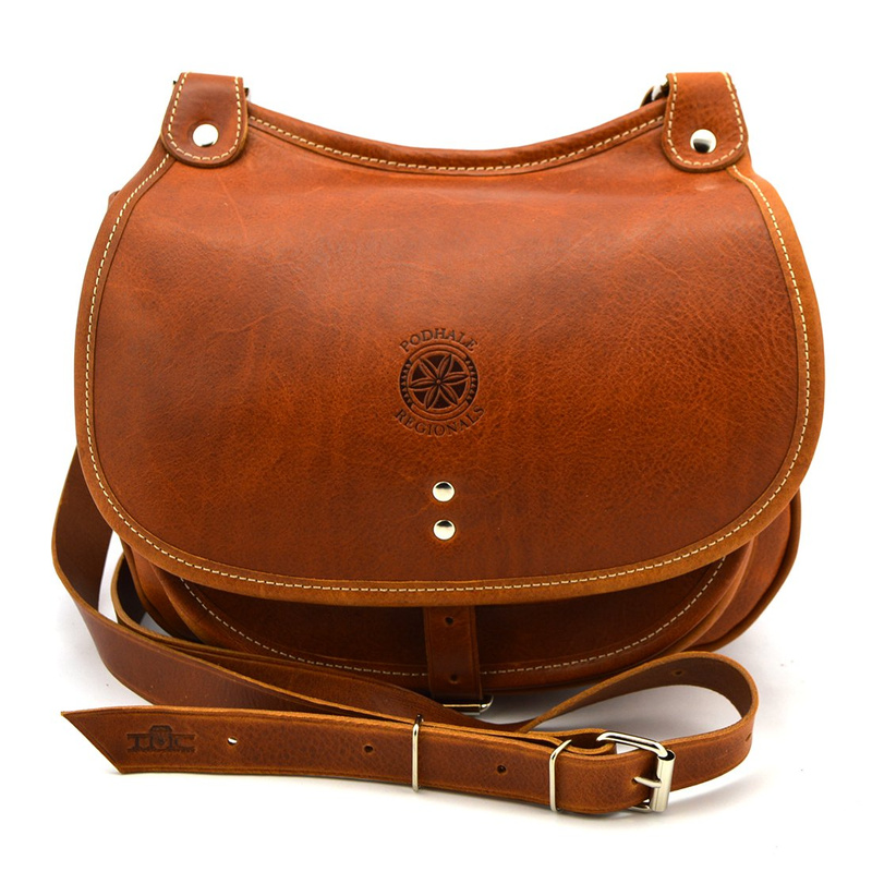 Klasyczna skórzana damska listonoszka vintage