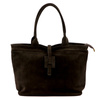 Vera Pelle zamszowa damska shopperbag skóra naturalna torebka na ramię duża