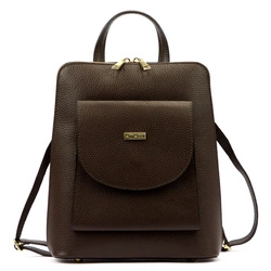 Miejski damski plecak MiaMore skórzany torebka na ramię z kieszeniami 