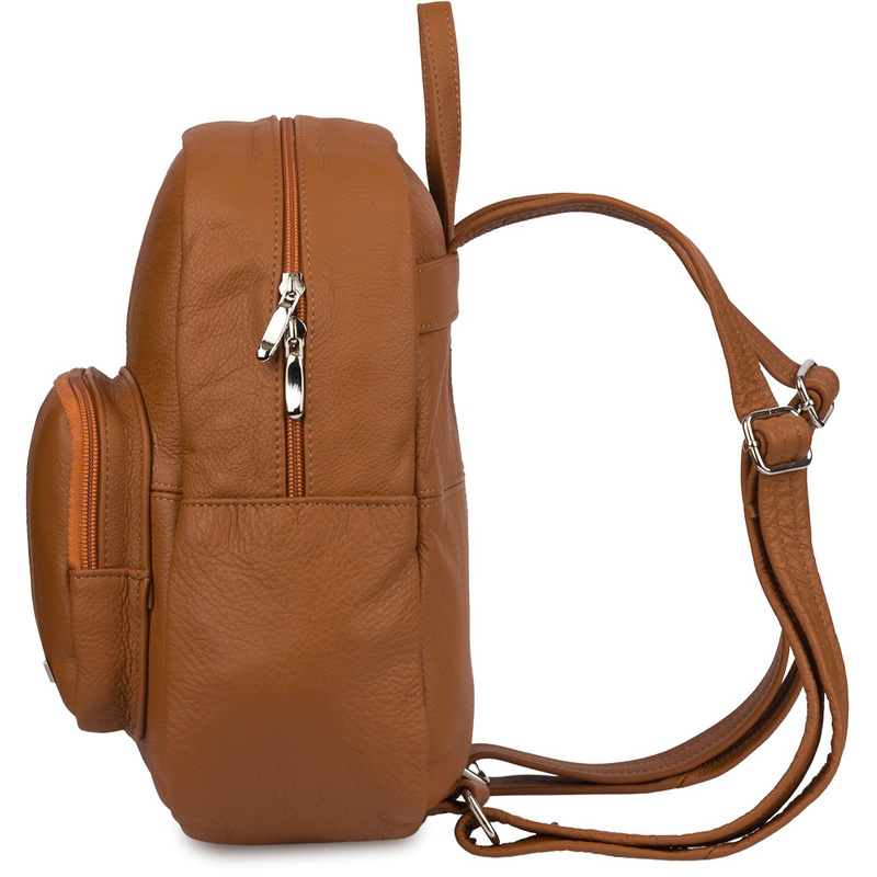 Plecak damski skórzany klasyczny duży skóra naturalna rudy Beltimore R33