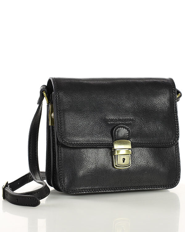 Torba skórzana kwadratowa premium Florence bag - MARCO MAZZINI brązowa