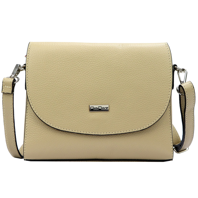 MiaMore skórzana damska listonoszka torebka przez ramię dwukomorowa stylowa
