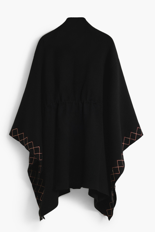 DESIGUAL PONCHO DAMSKI CZARNY