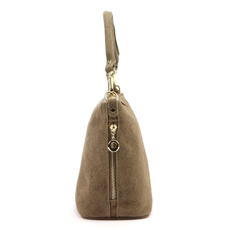 Damska miejska zgrabna listonoszka skórzana torebka na ramię zamszowa Luka