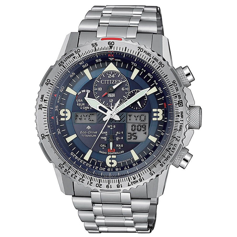 Zegarek CITIZEN JY8100-80L. SOLAR QUARTZ, Kolor niebieski. Mężczyzna.