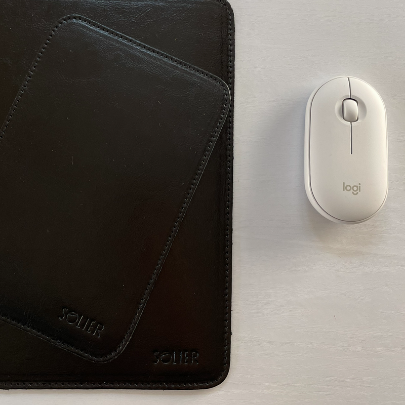 Skórzana skórzana podkładka pod laptopa Solier SA43 czarna