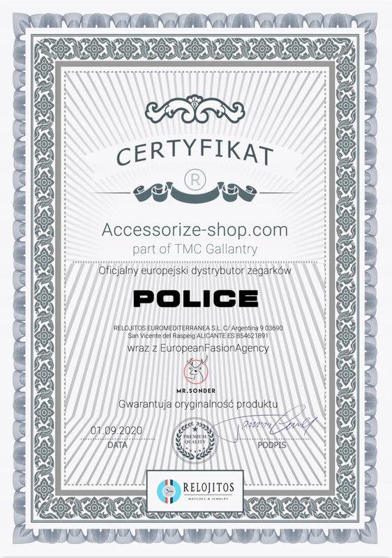 Biżuteria POLICE PJ26481PSE01. Naszyjnik, Kolor czarny. Mężczyzna.