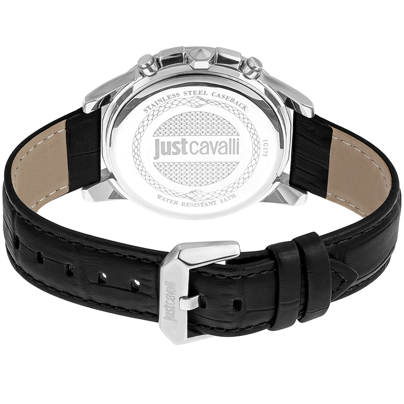 Zegarek JUST CAVALLI JC1G175L0215. Kwarcowy, Kolor szary. Mężczyzna.