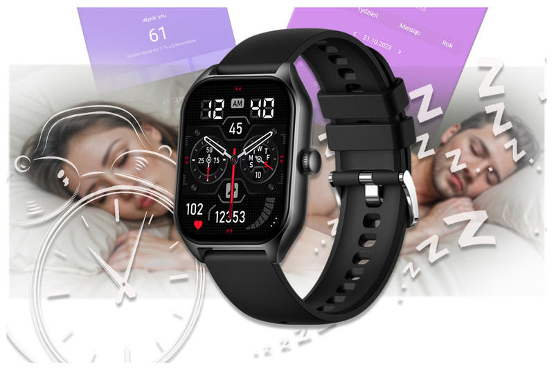 SMARTWATCH UNISEX Rubicon RNCF03 - ROZMOWY BLUETOOTH, ALWAYS ON DISPLAY (sr049a)