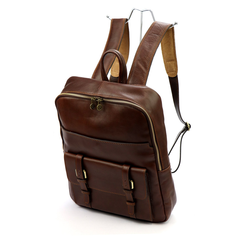 Florence Duży praktyczny damski plecak miejski skóra naturalna kieszenie