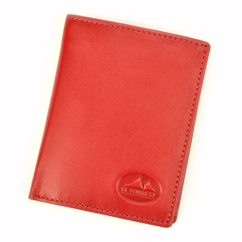 EL FORREST męskie etui na karty i dokumenty skórzane pionowe ochrona RFID