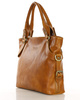 Torebka biznesowa damska kuferek skórzany premium bag - MARCO MAZZINI camel