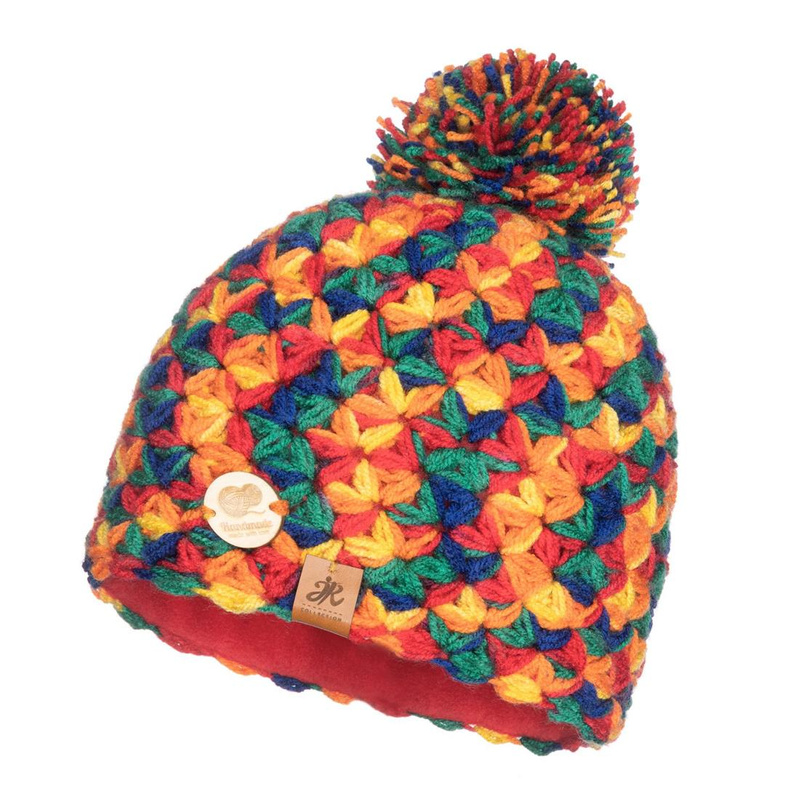 Ciepła czapka zimowa z pomponem Handmade
