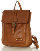 MARCO Miejski plecak skórzany w stylu old look handmade leather brąz camel