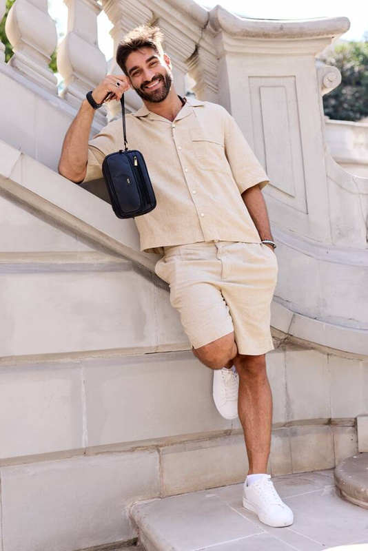 Saszetka męska z naturalnej skóry Peterson PTN 1056-NDM