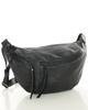 Uniwersalna torebka nerka półksiężyc crossbody runway - skóra naturalna Marco Mazzini czarny