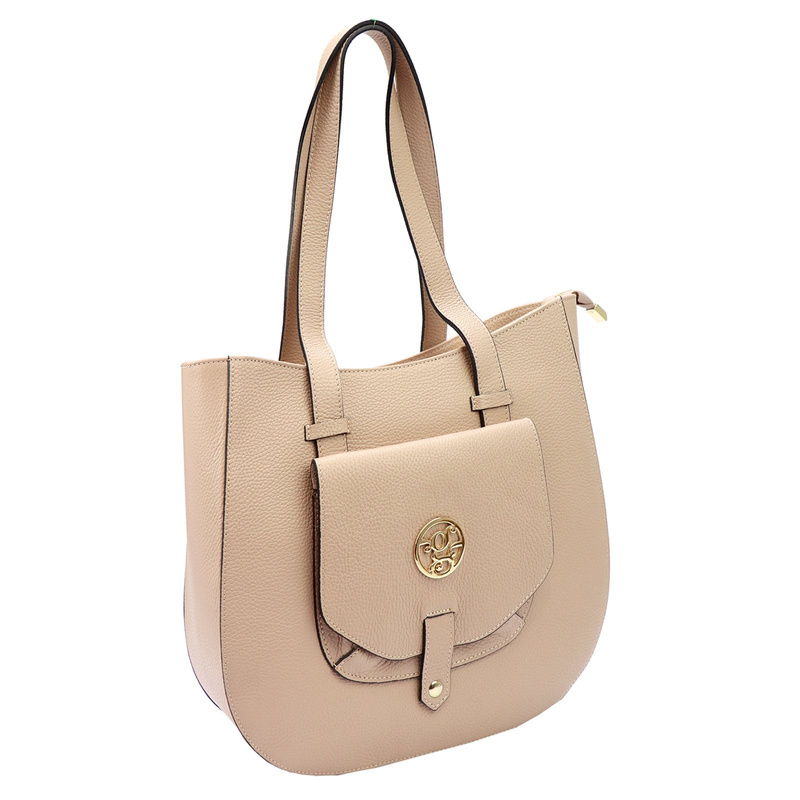 Elegancka Skórzana damska shopperbag torebka na ramię Gregorio z kieszenią