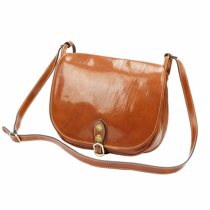 Florence skórzana damska listonoszka torebka na ramię dwukomorowa