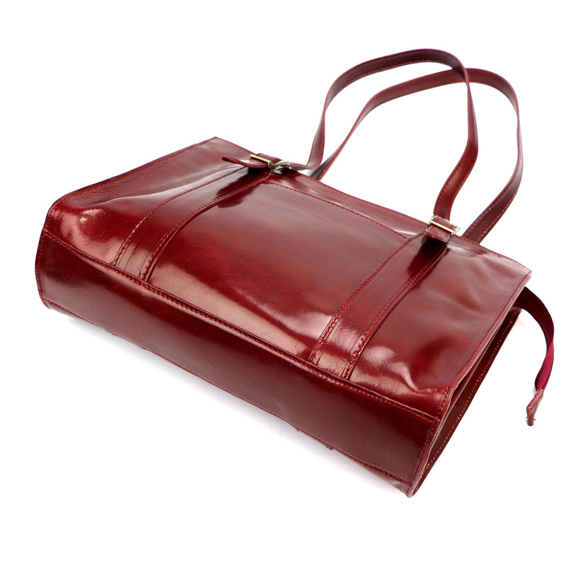 Damska elegancka dwukomorowa shopperbag na ramię z przegrodą Florence