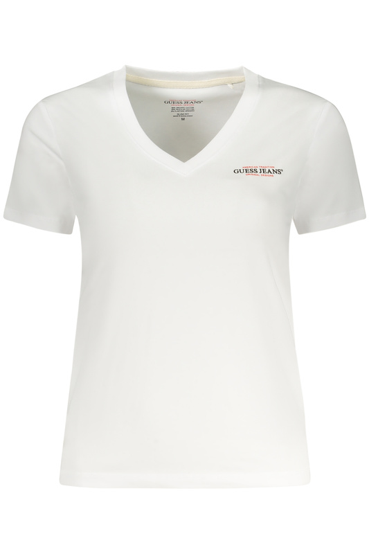 BIAŁY T-SHIRT DAMSKI Z KRÓTKIM RĘKAWEM GUESS JEANS
