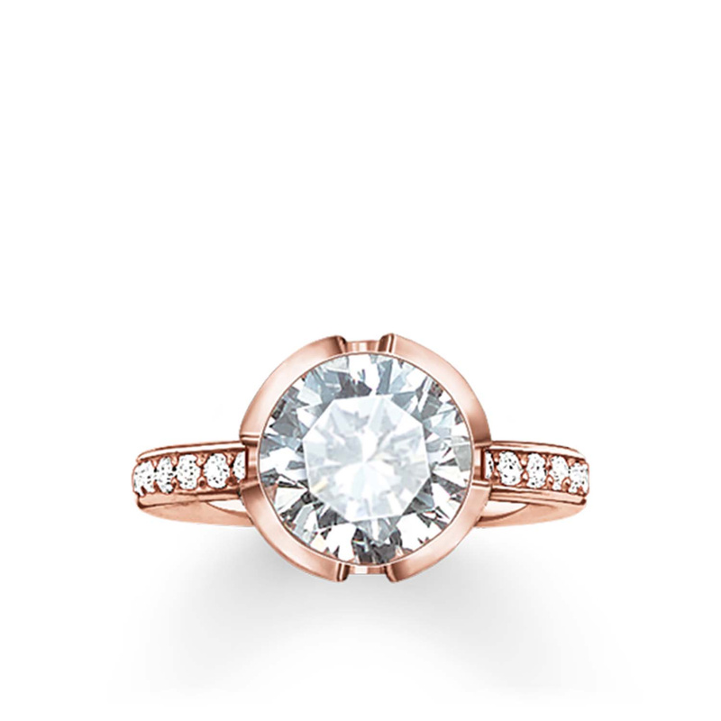 Biżuteria THOMAS SABO 2037-416-1452. Pierścionek, Kolor różowy złoty. Kobieta.