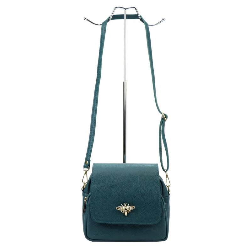 Skórzana zgrabna elegancka damska listonoszka z kieszeniami na ramię Luka