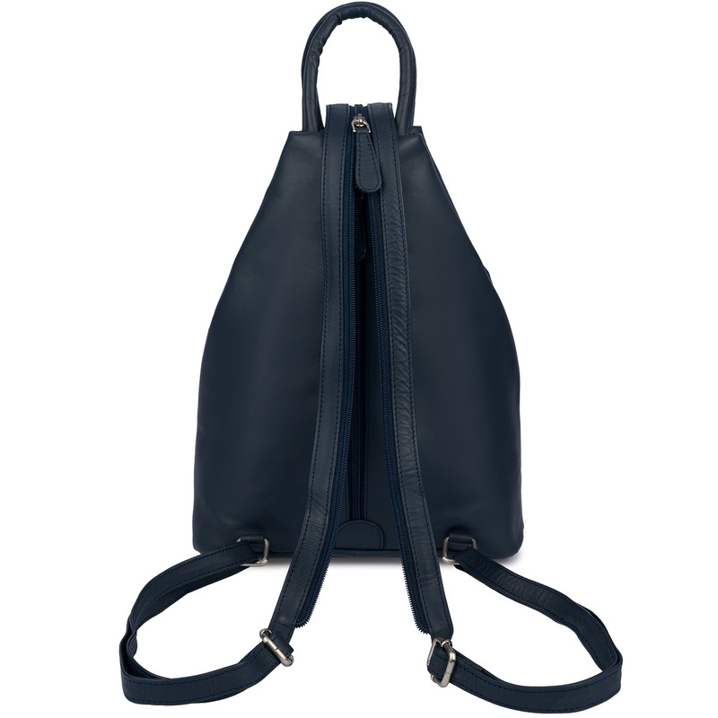 Plecak damski włoski plecaczek skórzany granatowy mały Beltimore T52