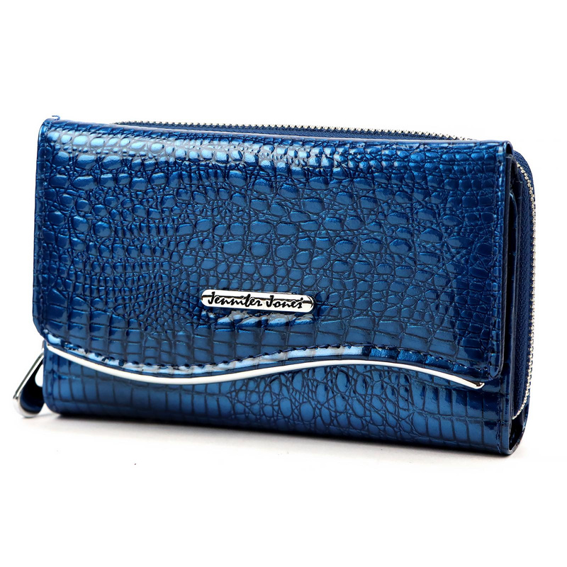 Jennifer Jones damski portfel skórzany wzór skóra krokodyla portmonetka