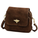 Damska skórzana mała zgrabna listonoszka torebka przez ramię Luka