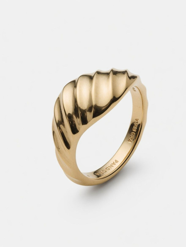 Damski pierścionek Pandora 163832C00 z powłoką 14K, złoty