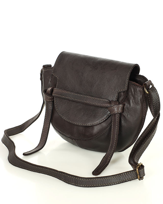 Marco Mazzini Torebka listonoszka skórzana saddle bag brąz caffe