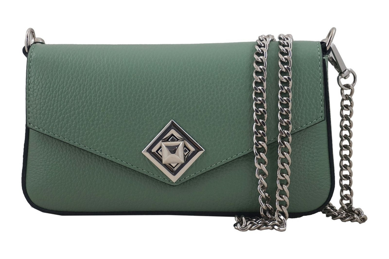 Modna torebka skórzana włoska - Zielone