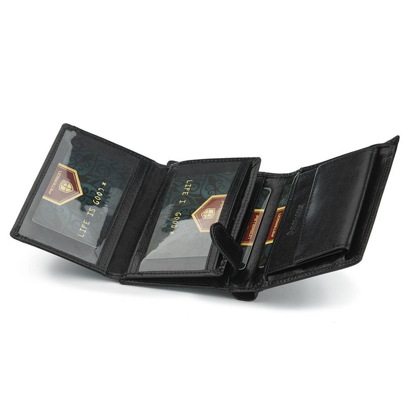 Skórzany męski portfel Peterson PTN 348 2-1-1