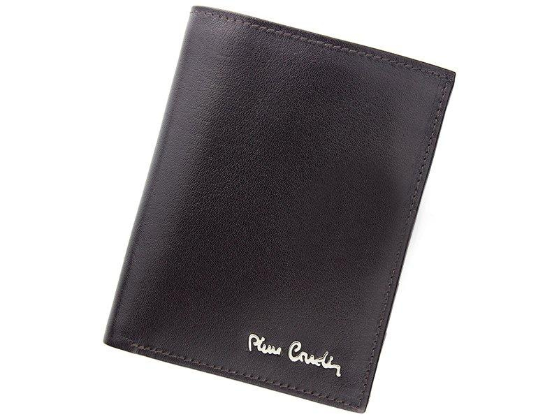 Pierre Cardin męski zestaw skórzany duży portfel i pasek do spodni