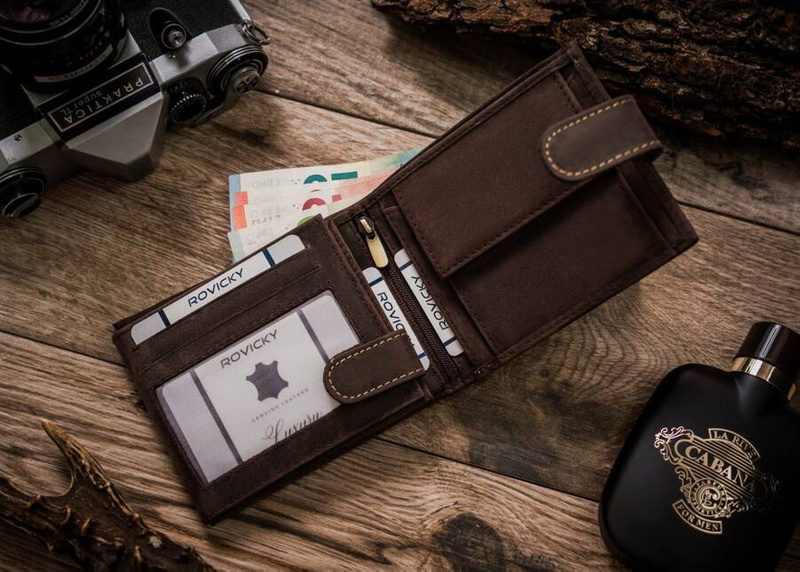 Skórzany męski portfel Wild ANIMALS N992L-CHM-DOG