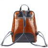 Florence Miejski Damski plecak skóra naturalna z kieszeniami na suwak