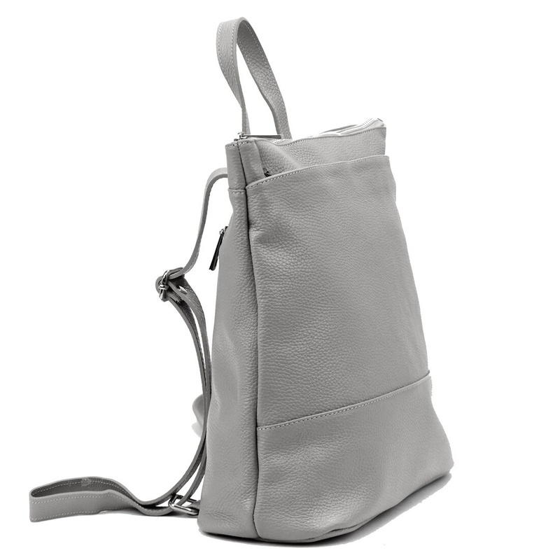 Luka Skórzany damski miejski plecak na ramię z kieszeniami pojemny