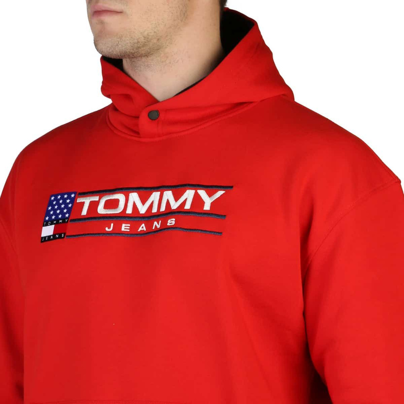 BLUZA TOMMY HILFIGER BEZ ZAMKA MĘSKA CZERWONA