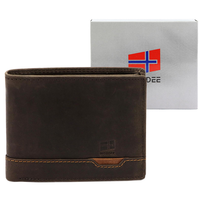 Skórzany męski portfel Nordee HJORT N992