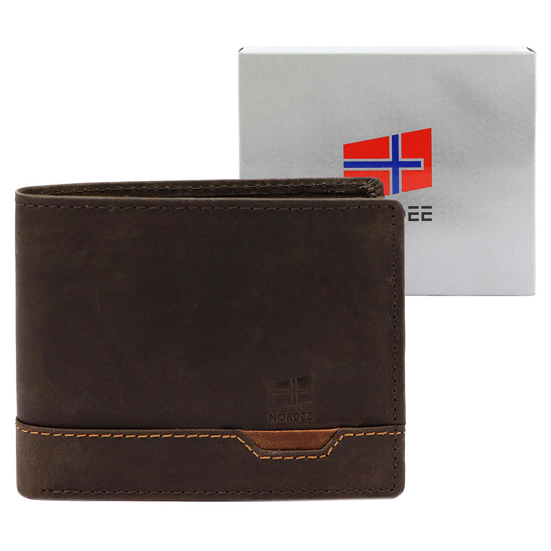 Skórzany męski portfel Nordee HJORT 035