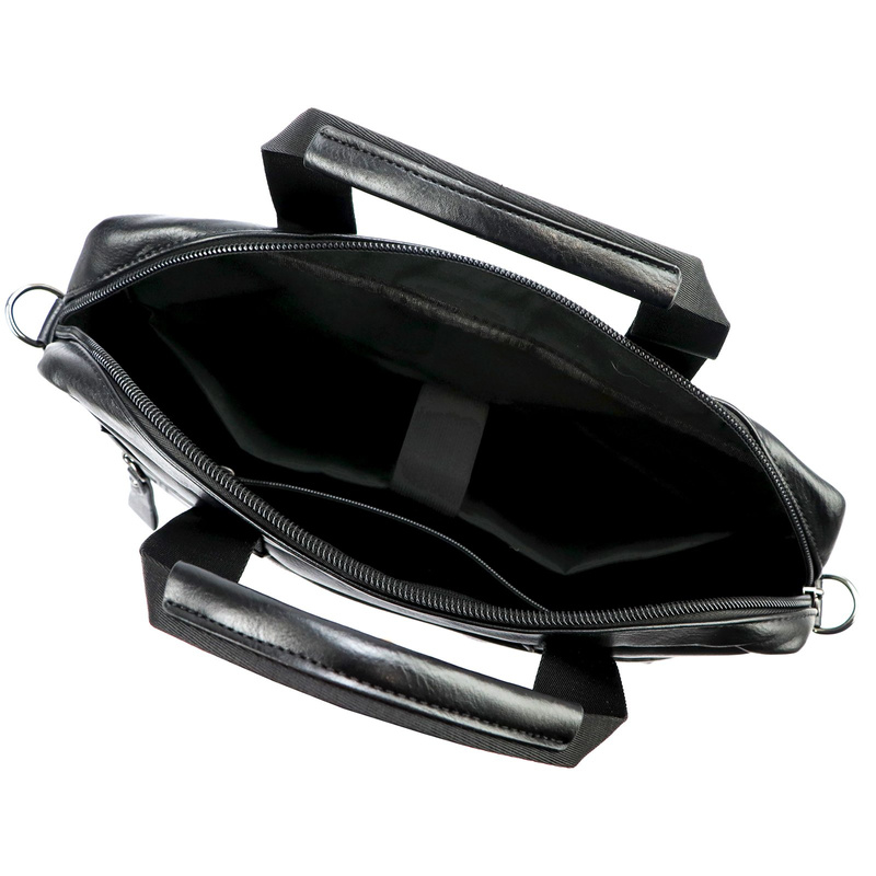 BRICIOLE duża męska torba teczka skóra eko na dokumenty do pracy z paskiem