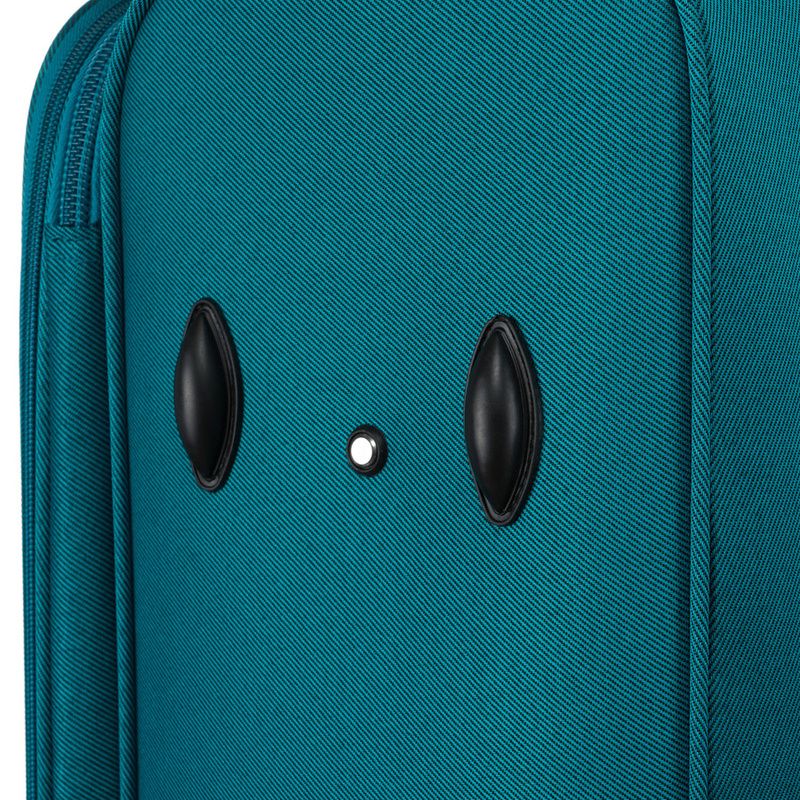 Duża walizka z praktycznej tkaniny poliestrowej w turkusowo-różowym - Peterson